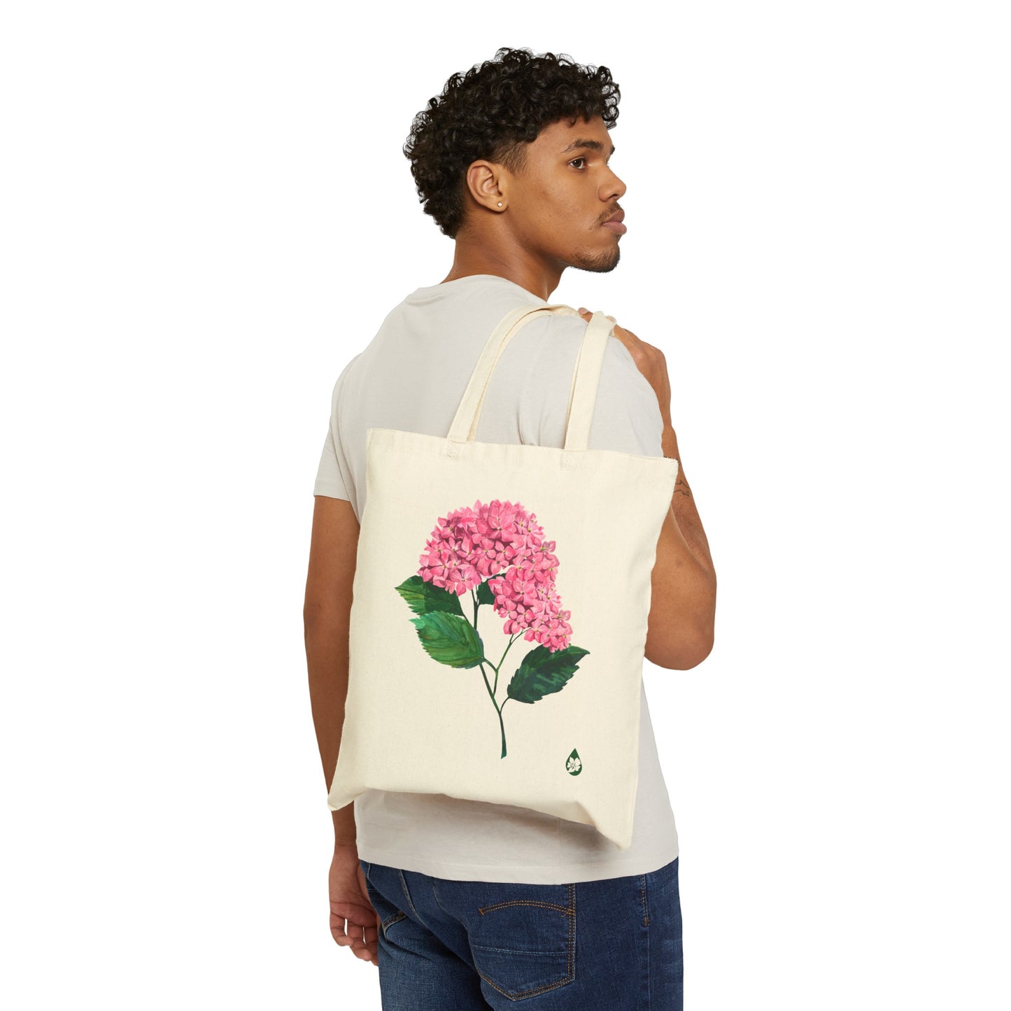 Botanical Hydrangea Canvas Tote Bag