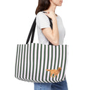 'GOOD DOG' Prep Stripe Weekender Tote Bag