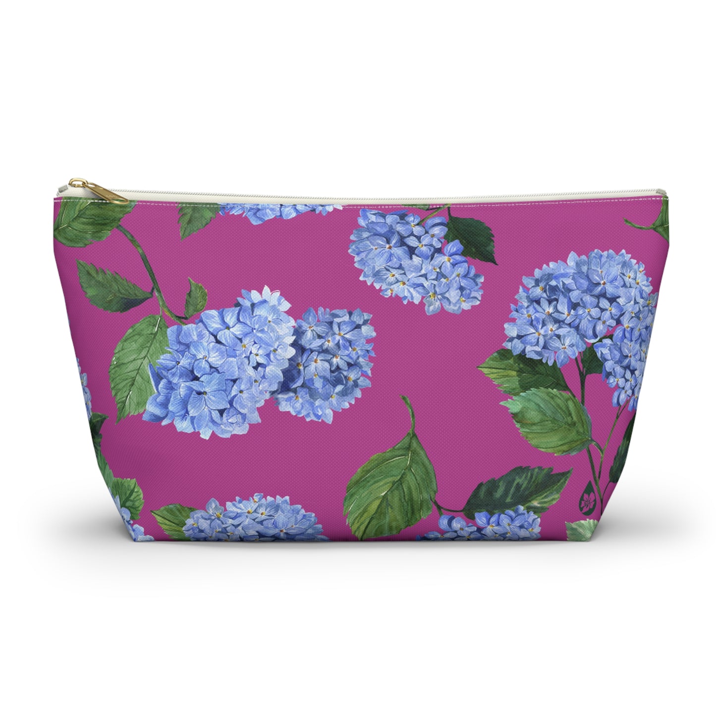 Hydrangea T-Bottom Travel Pouch in Peony Pink