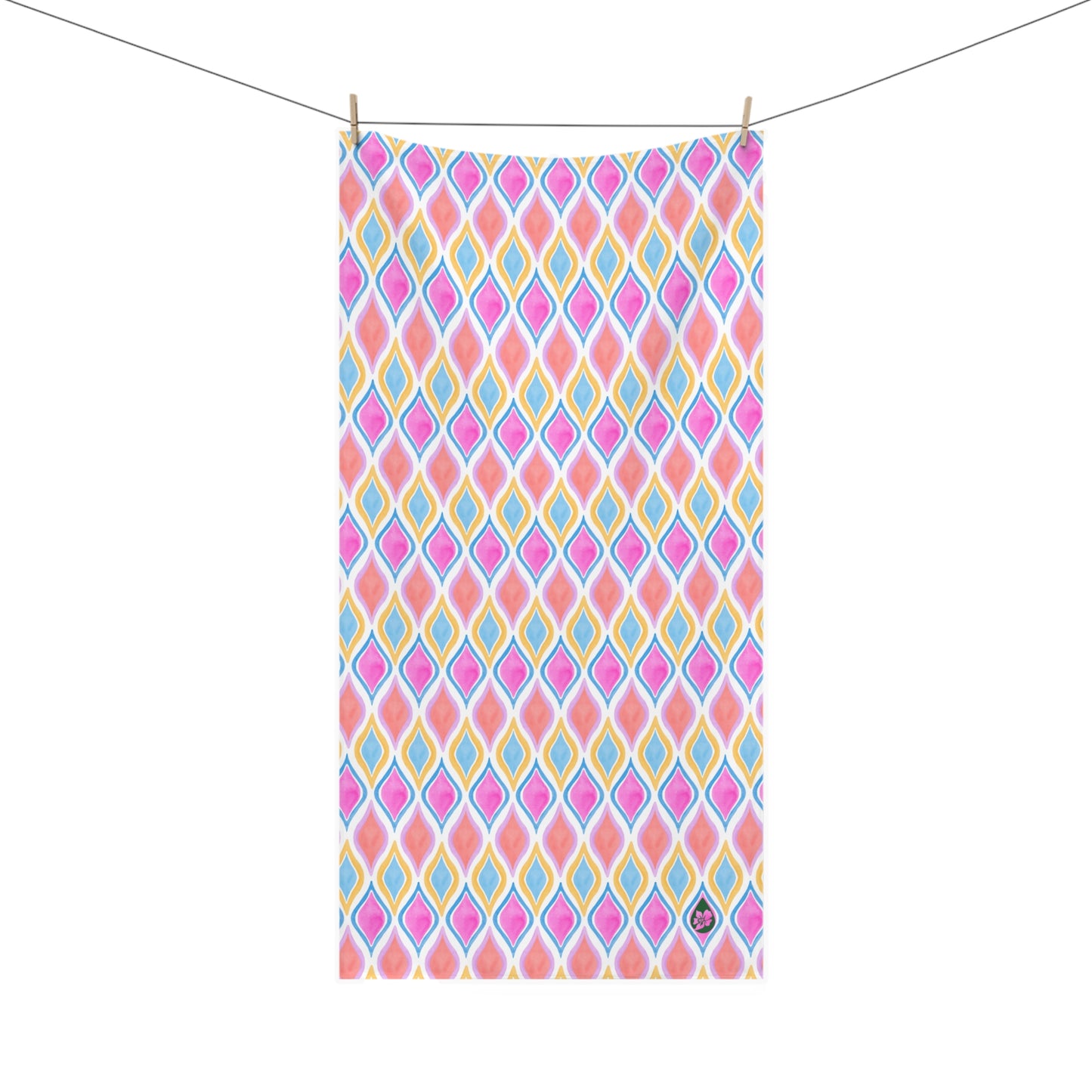 PAINTED GEO BEACH TOWEL