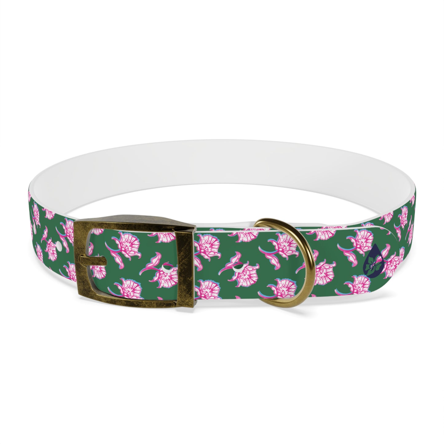 Watercolor Woodblock Dog Collar
