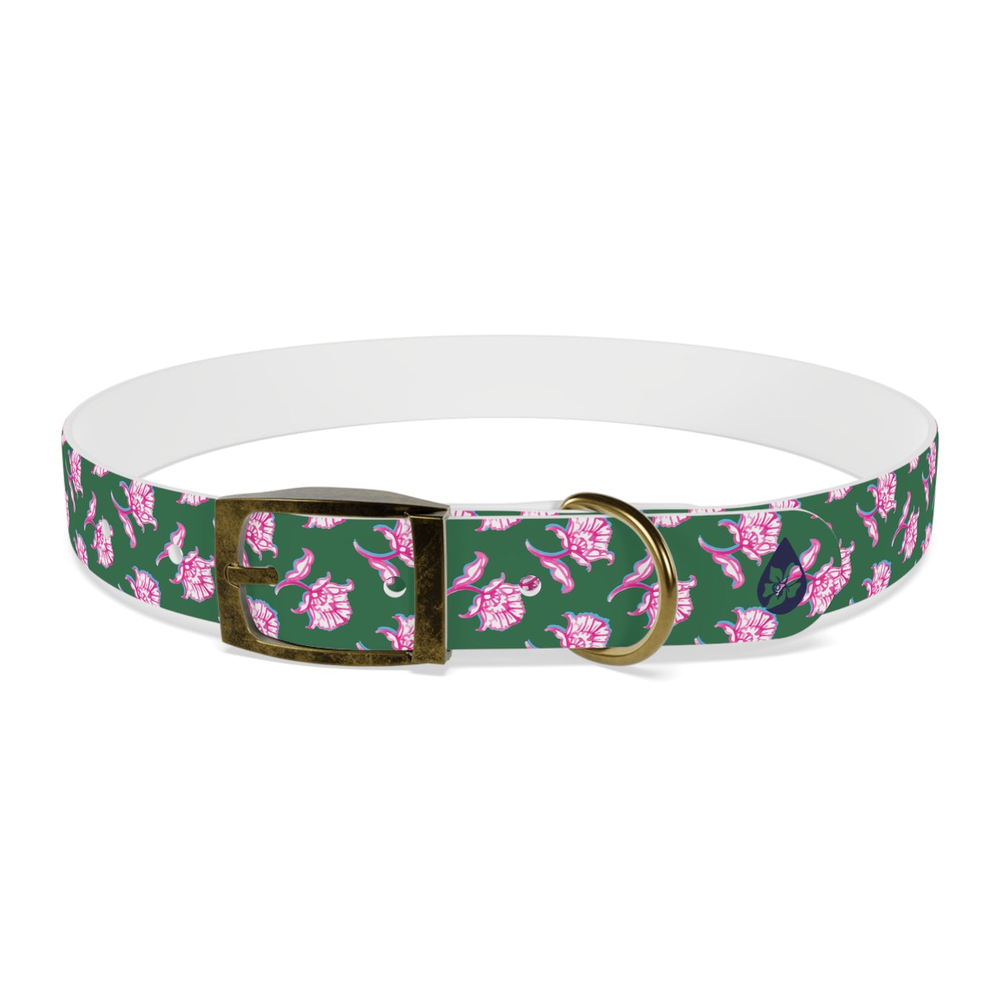Watercolor Woodblock Dog Collar