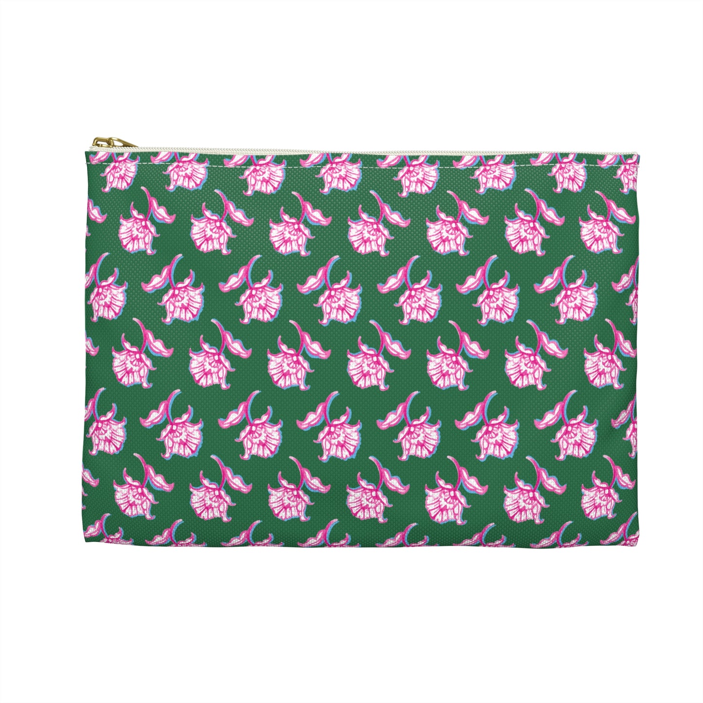 Watercolor Woodblock Zip Pouch