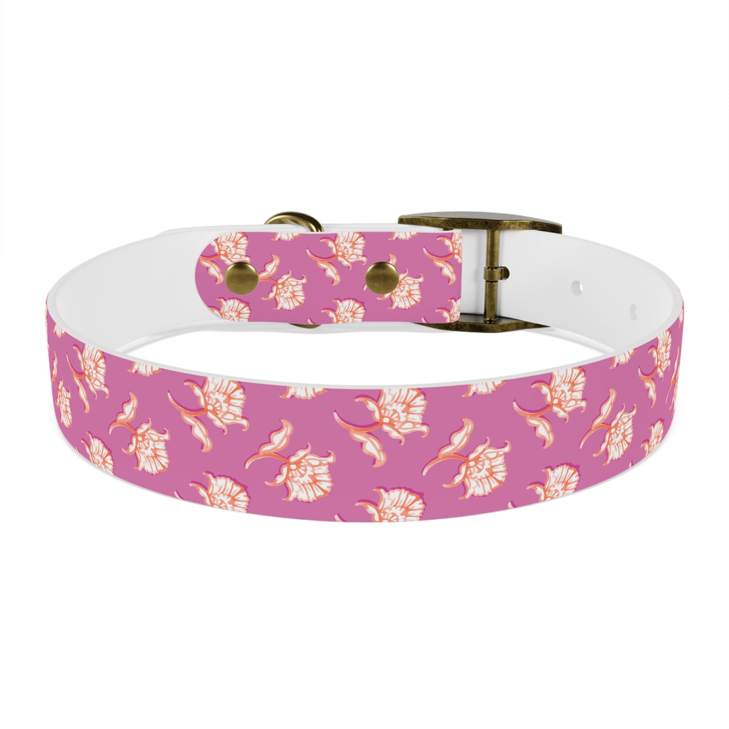 Watercolor Woodblock Dog Collar