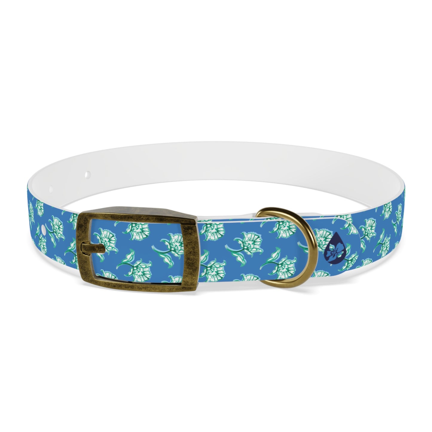 Watercolor Woodblock Dog Collar