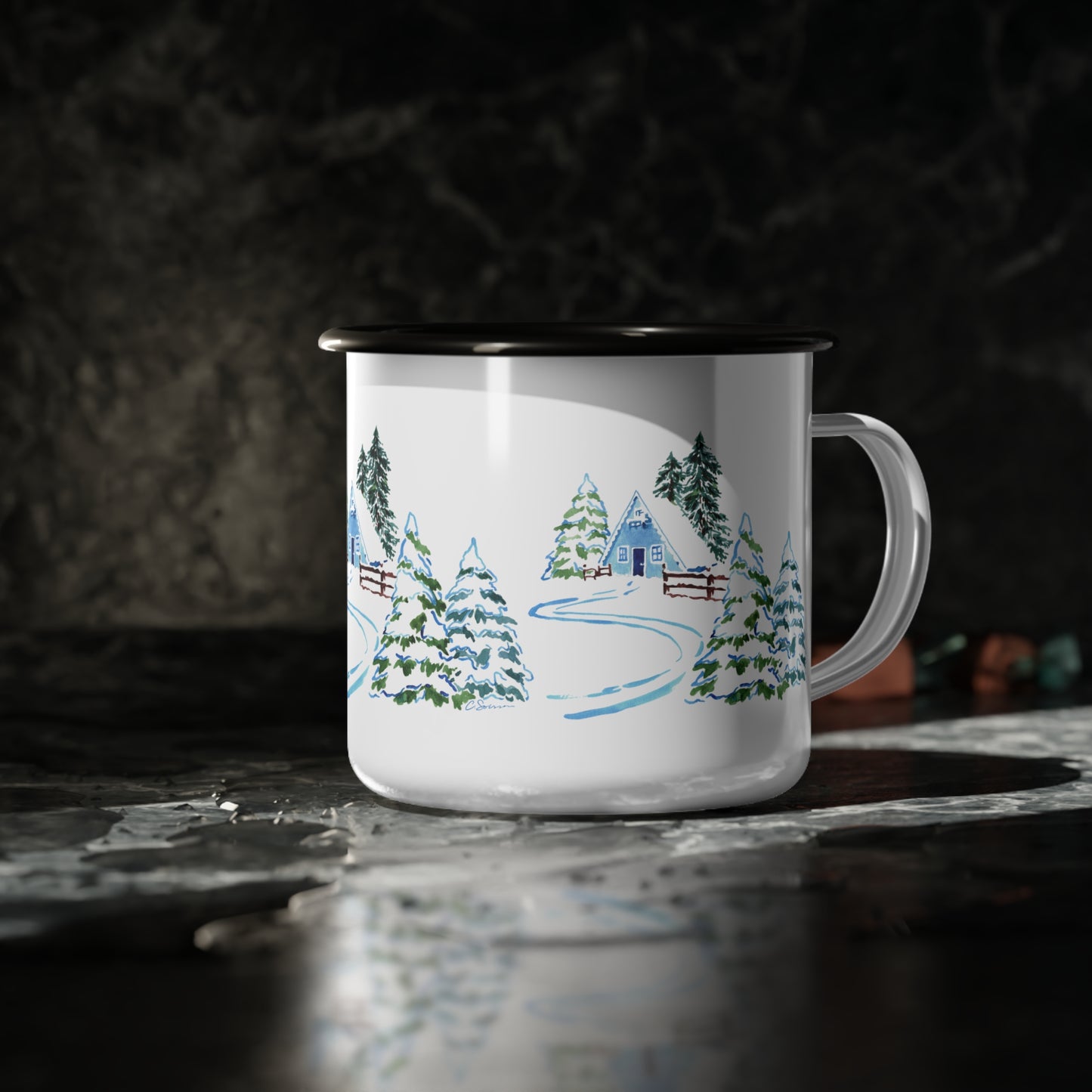 Ski Chalet Enamel Camp Cup