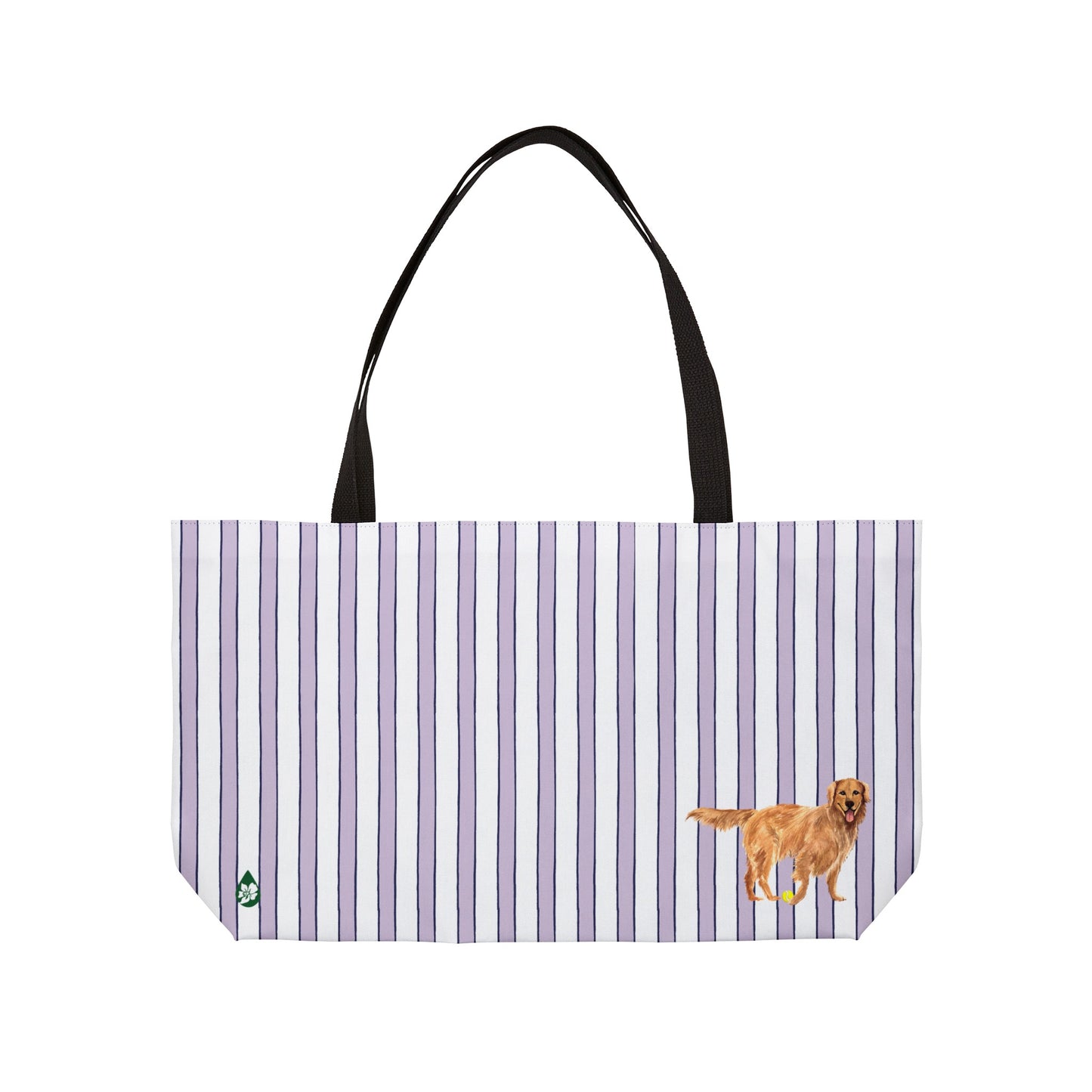 'GOOD DOG' Prep Stripe Weekender Tote Bag