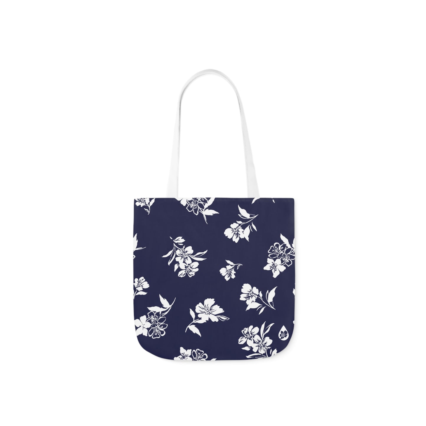 Inky Floral Canvas Tote Bag