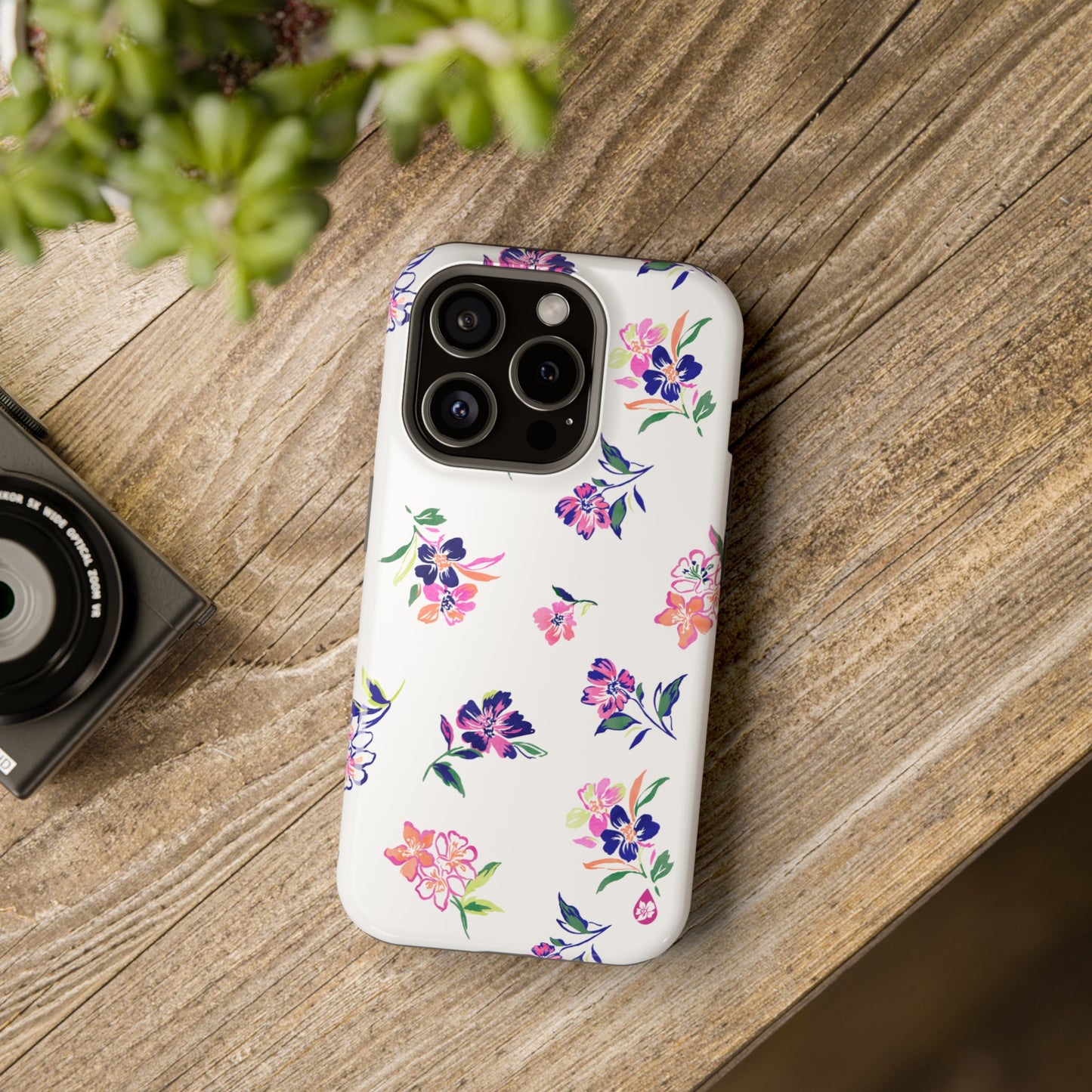 Inky Floral Magnetic iPhone Case