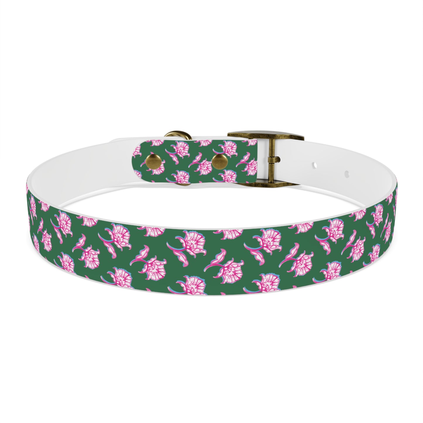 Watercolor Woodblock Dog Collar