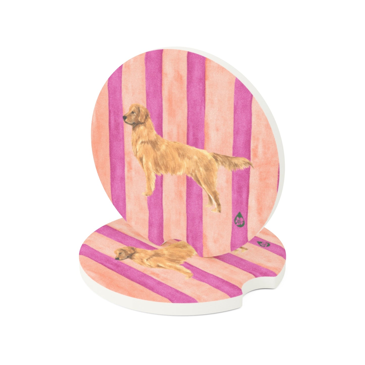 Good Dog Painted Stripe Car Coaster