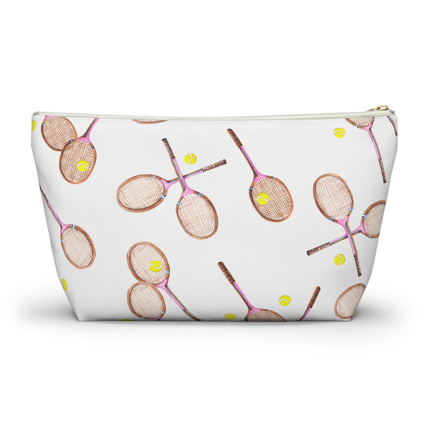 Front view of Match Point Tennis Travel Pouch in Peony Size Large