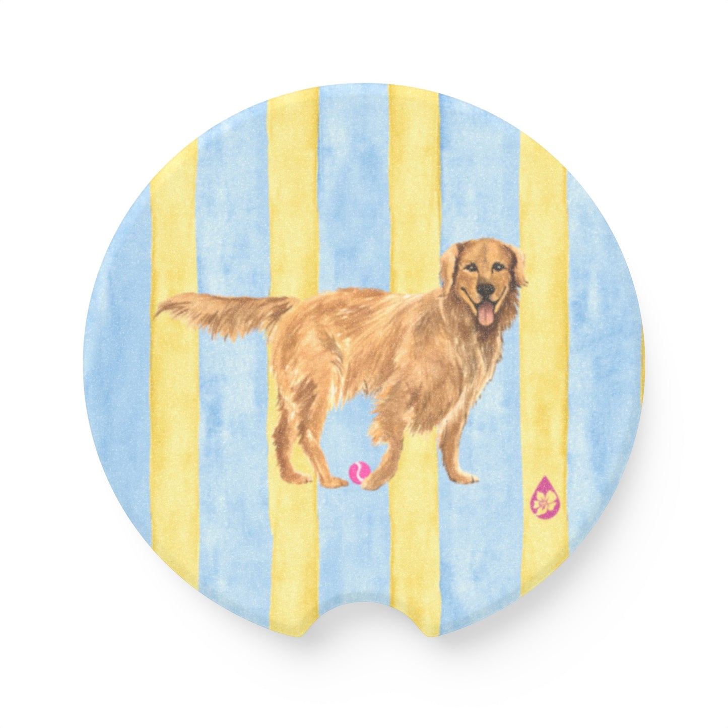 Good Dog Painted Stripe Car Coaster