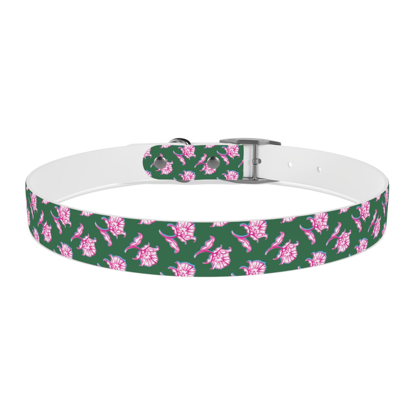 Watercolor Woodblock Dog Collar