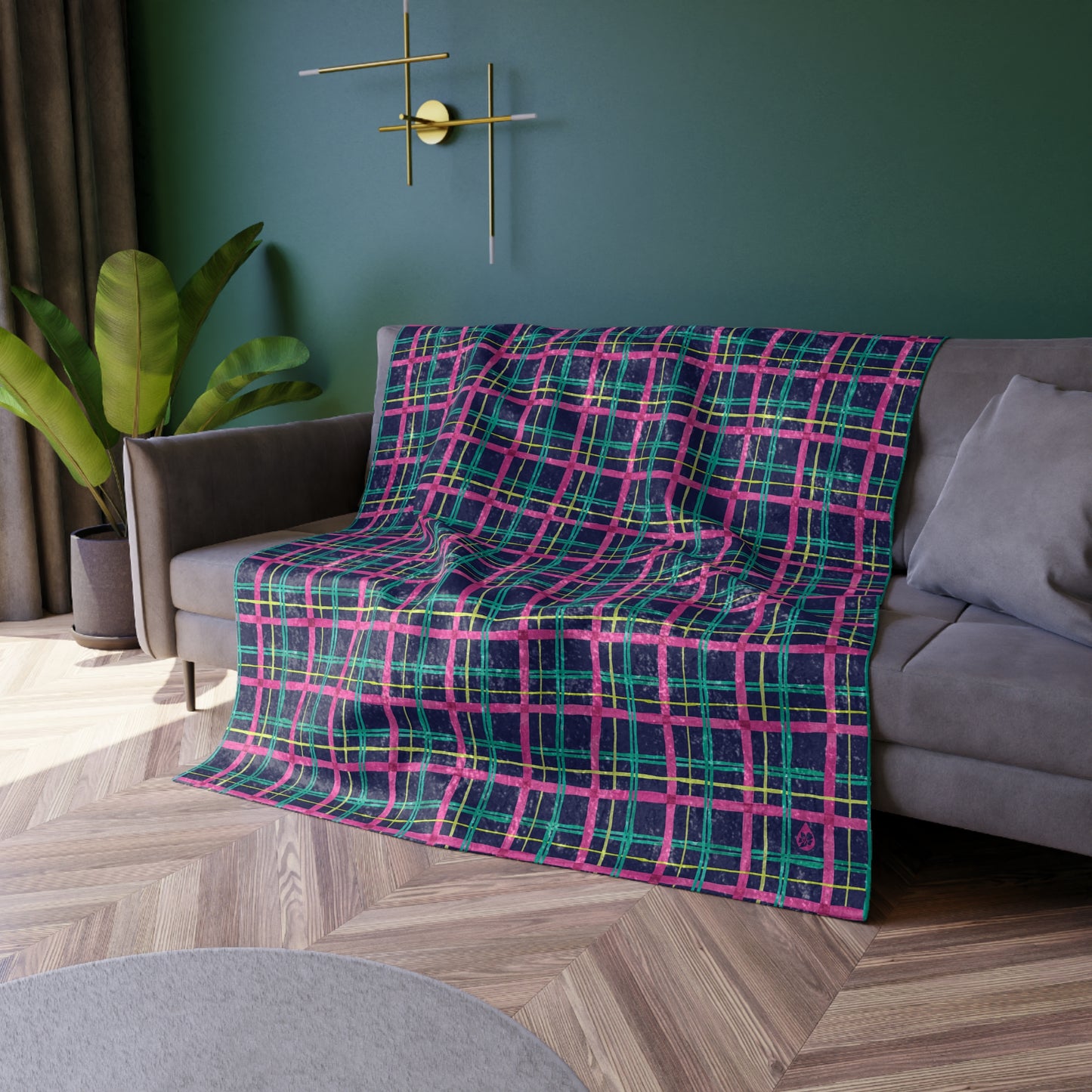 Alpine Plaid Velvet Blanket