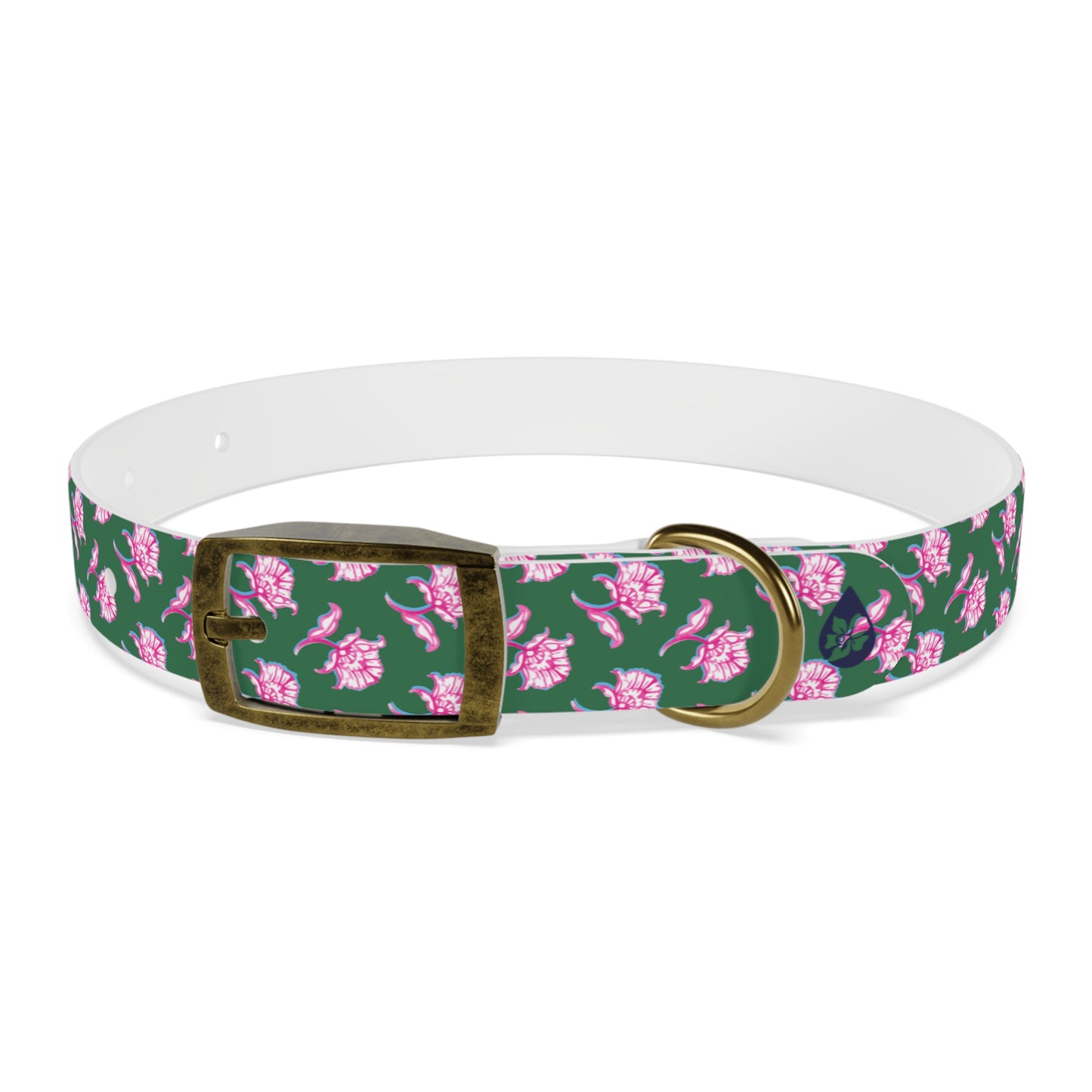 Watercolor Woodblock Dog Collar