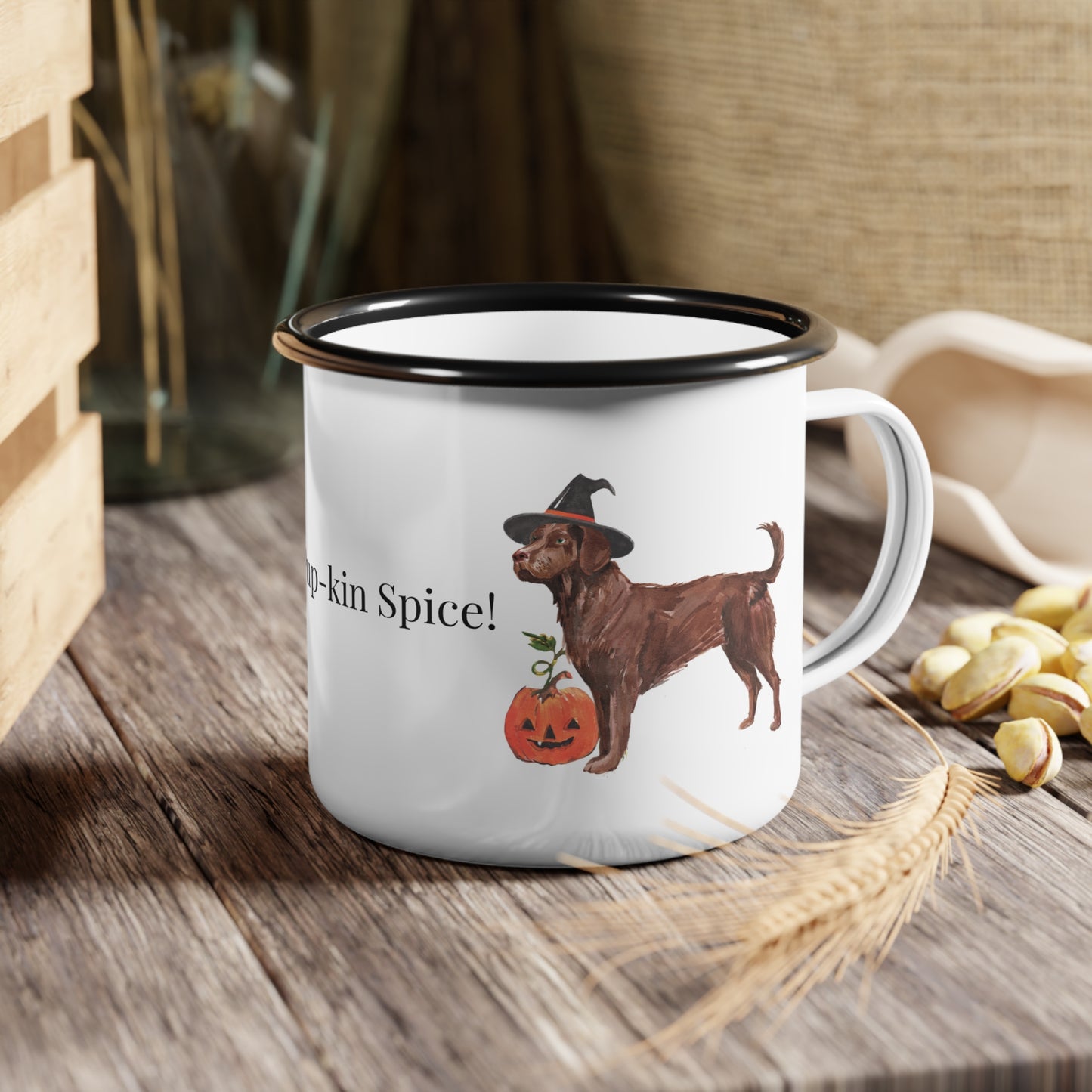 Pup-kin Spice! Enamel Camp Cup