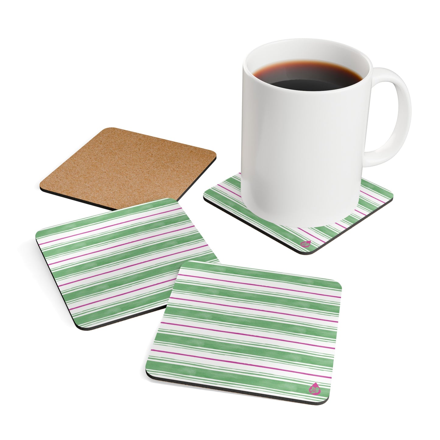 Painterly Stripe Coaster Set