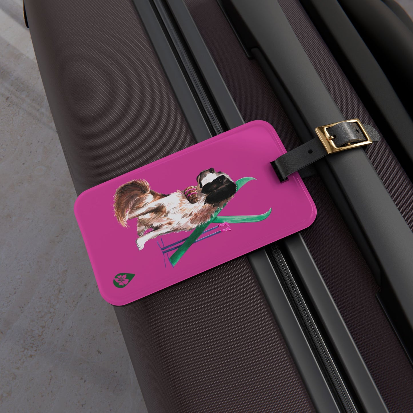 Snow Dog Luggage Tag