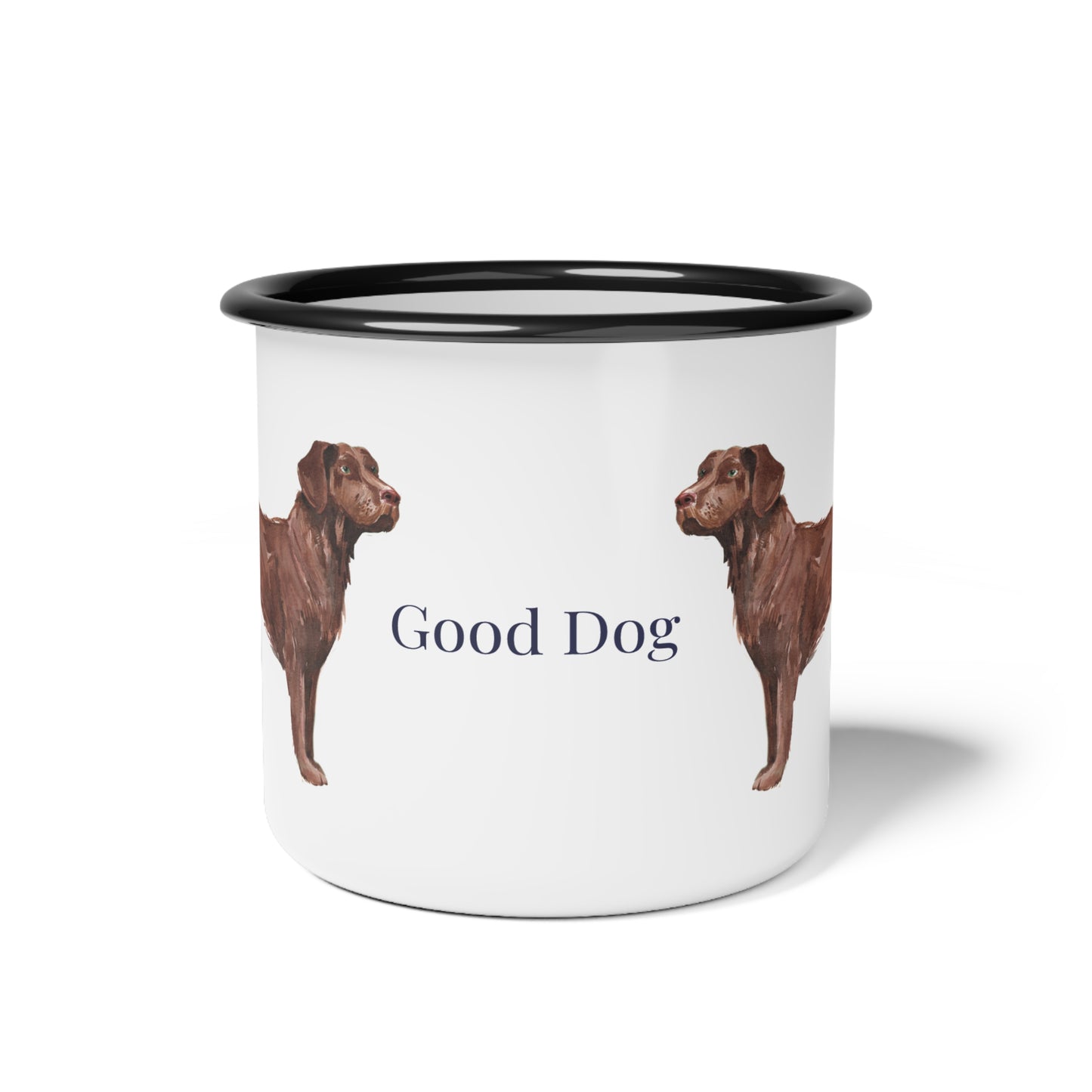 Fall Good Dog Enamel Camp Cup