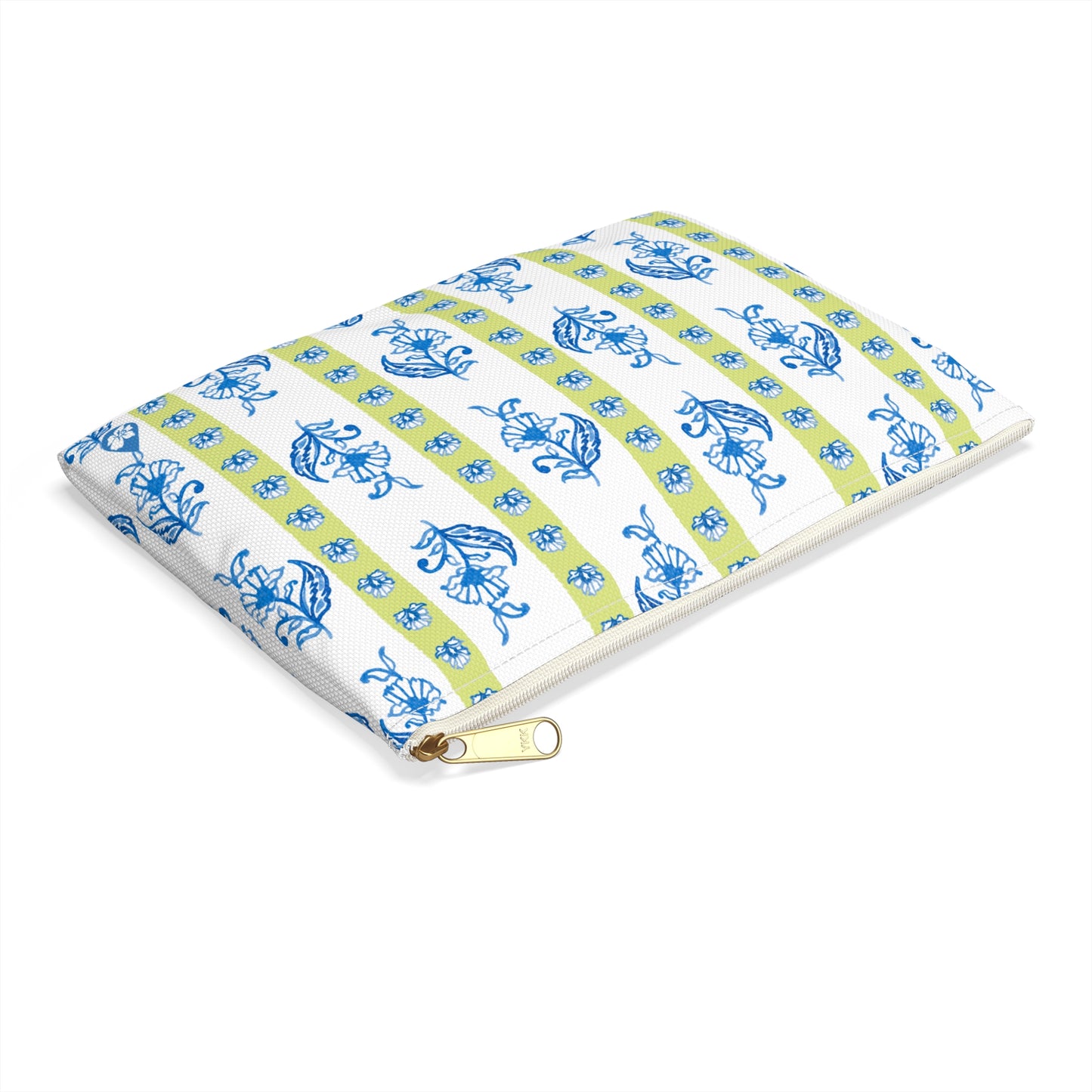 Watercolor Woodblock Striped Pouch
