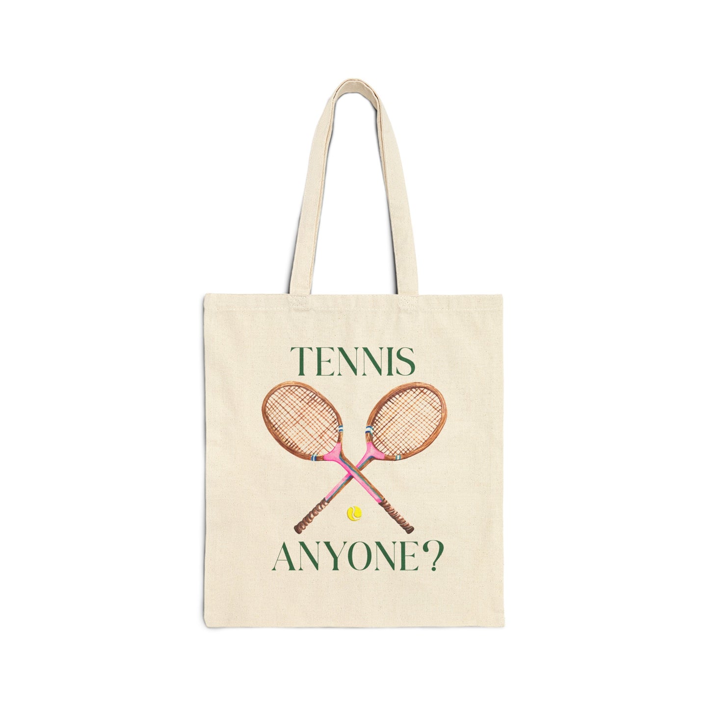 Tennis Anyone Illustrated Tennis Racquet Natural Tote bag