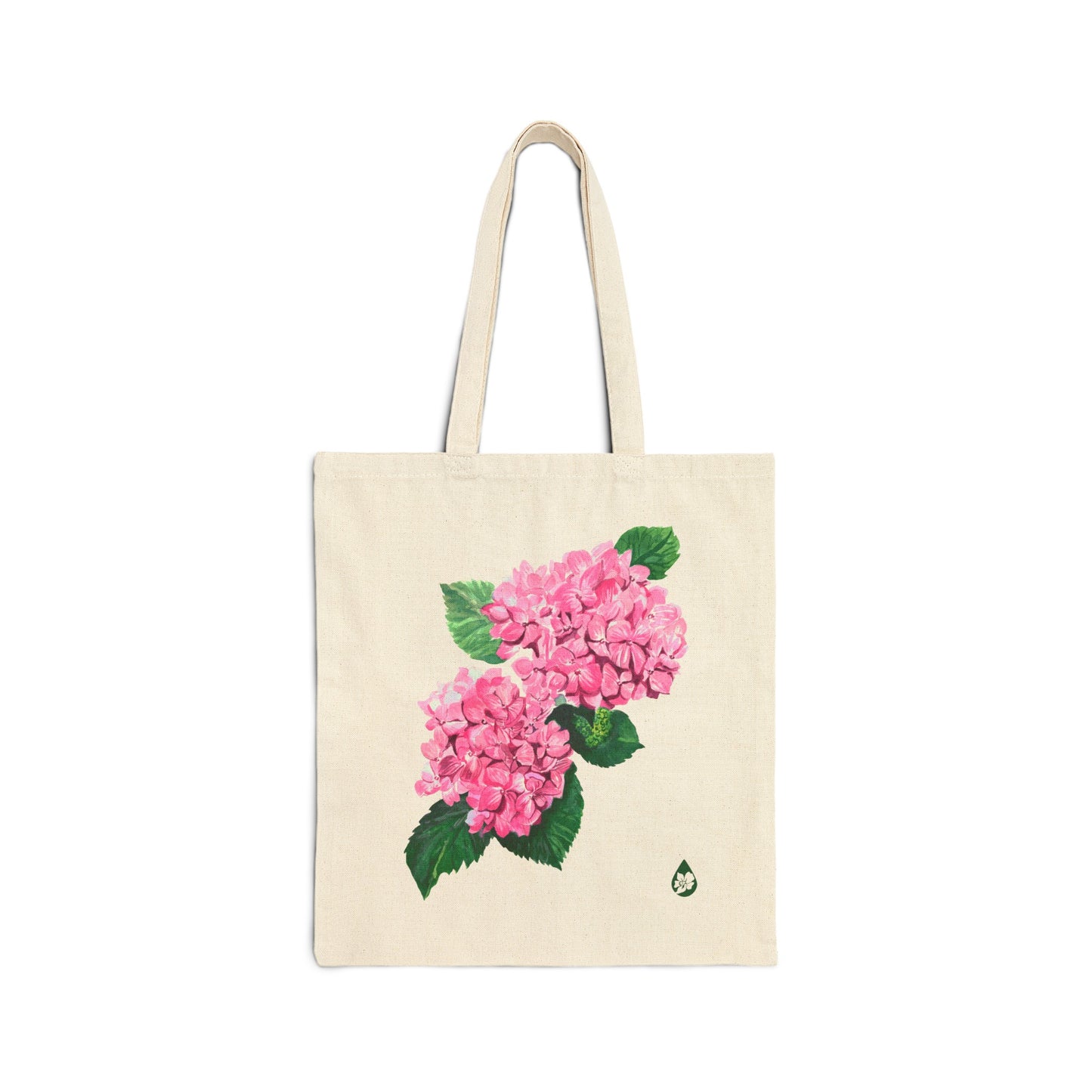 Botanical Hydrangea Canvas Tote Bag