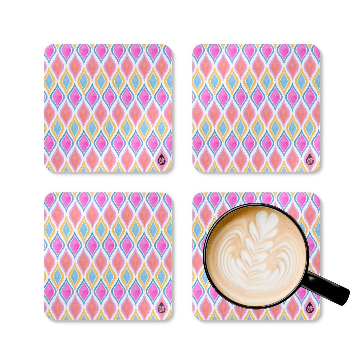 Painted Geo Coaster Set