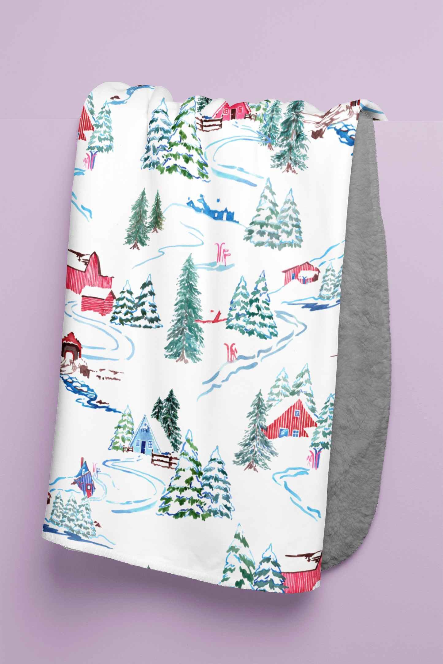 Ski Chalet Sherpa Blanket