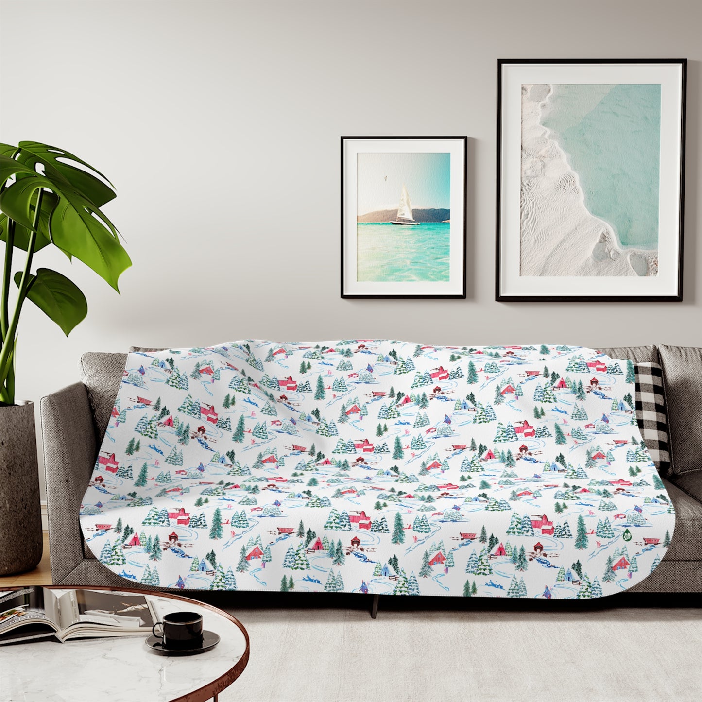 Ski Chalet Sherpa Blanket