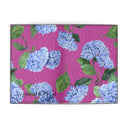 Leather Passport Cover with Pink Hydrangea Pattern
