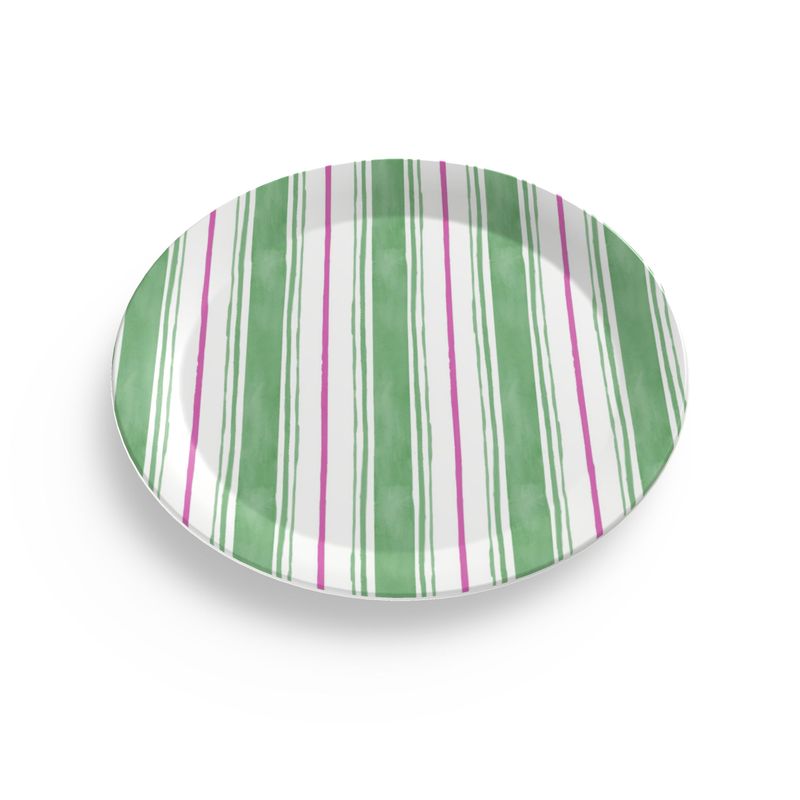 Mix & Match Melamine Painted Stipe Plates