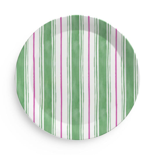Mix & Match Melamine Painted Stipe Plates
