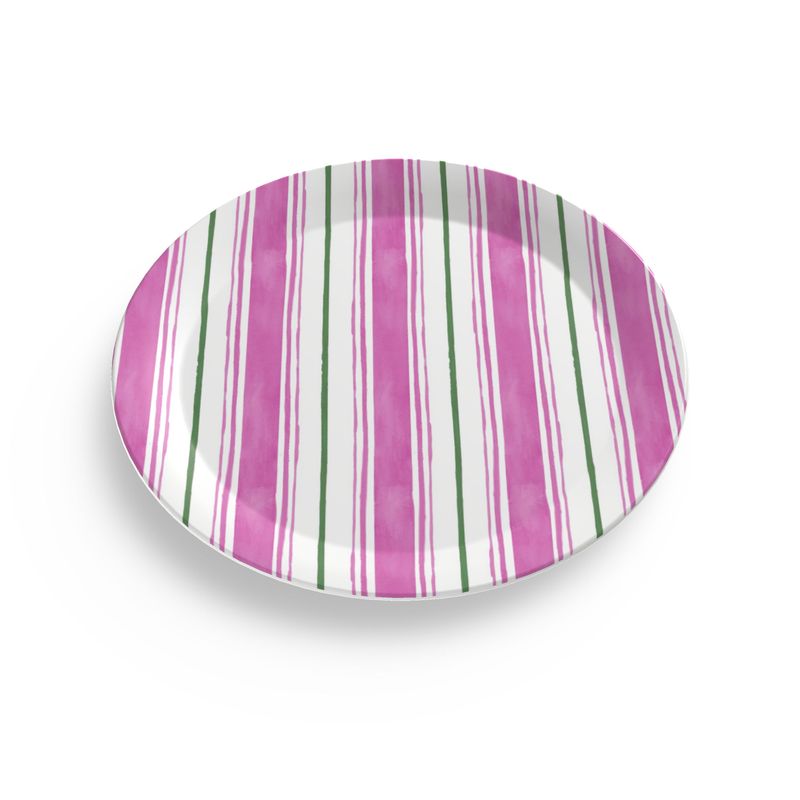 Mix & Match Melamine Painted Stipe Plates