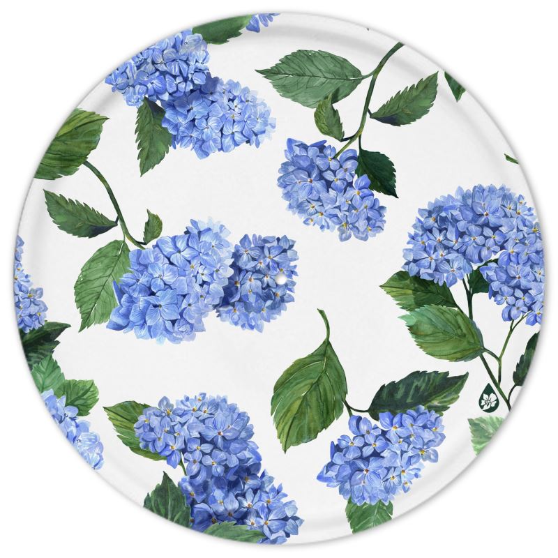Middle shelf of something blue cake stand