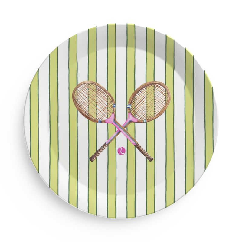 Grass Courts Prep Stripe Plates