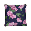 Front View of Hydrangea Feather FIll Pillow in Twilight Navy