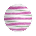 Peony Pink and Tennis Grass Green Painted Stripe Ornamental Bowl