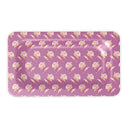 Watercolor Woodblock Tray Front View in Peony