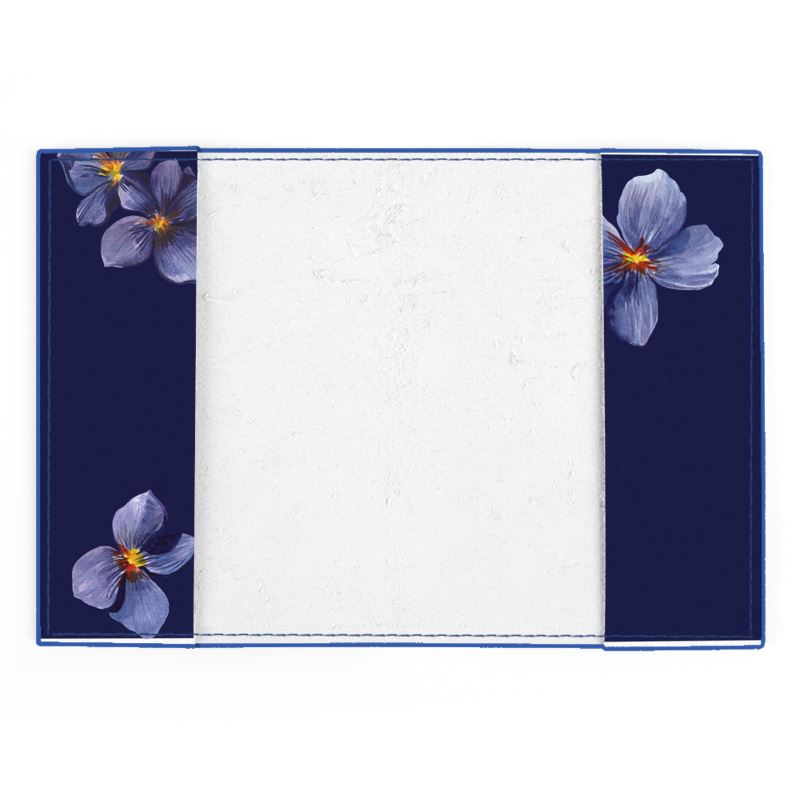 Violets Are Blue Leather Passport Cover