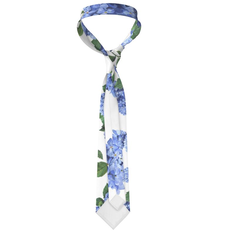 Something Blue Hydrangea Silk Tie