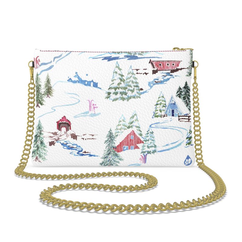 Ski Chalet Leather Crossbody Bag