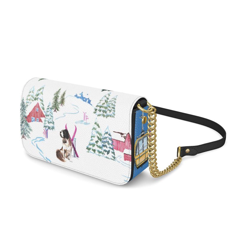 Ski Chalet Foldover Crossbody Bag