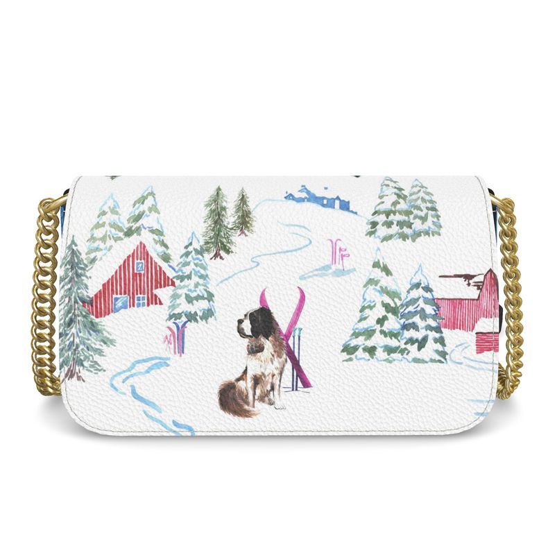 Ski Chalet Foldover Crossbody Bag