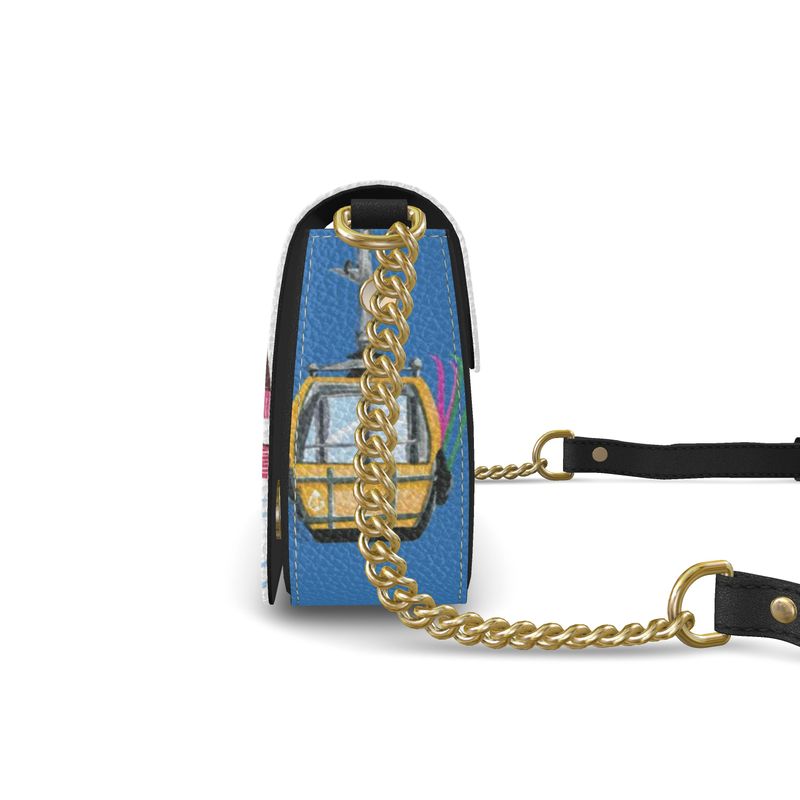Ski Chalet Foldover Crossbody Bag