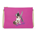 Snow Dog Leather Crossbody Bag