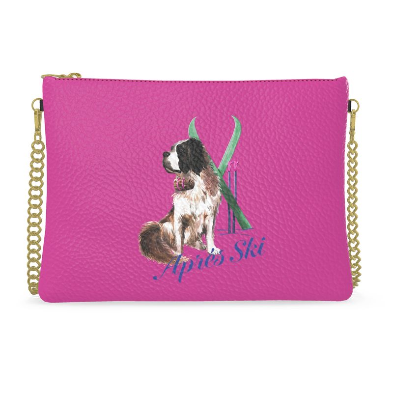 Snow Dog Leather Crossbody Bag