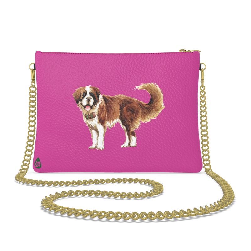 Snow Dog Leather Crossbody Bag
