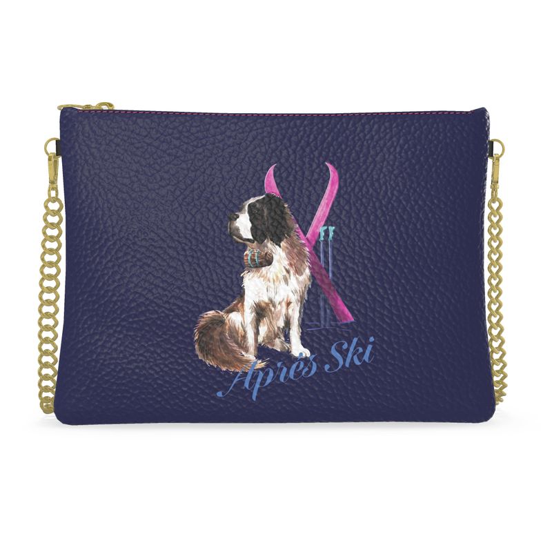 Snow Dog Leather Crossbody Bag