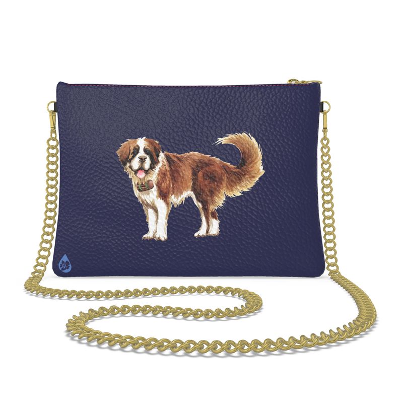 Snow Dog Leather Crossbody Bag